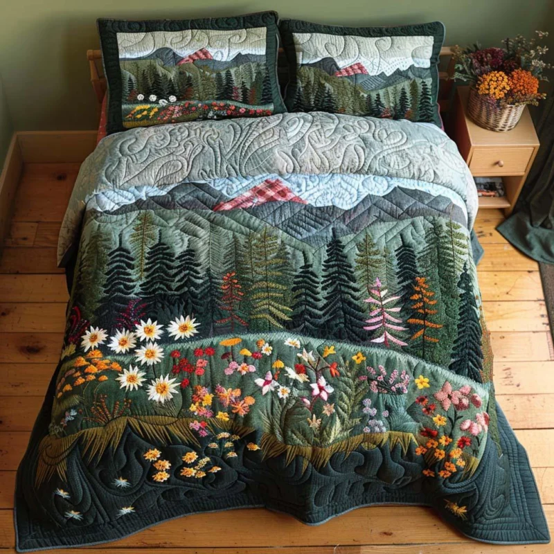 Forest Valley Bamboo Quilt Bedding Set