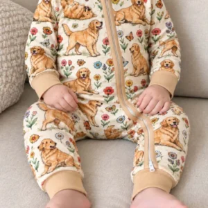 Golden Retriever Wildflower Garden Bamboo Convertible Zippy