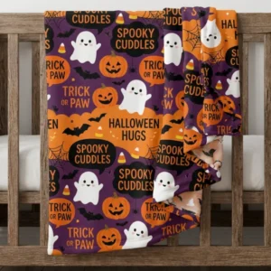 Happy Howl-O-Ween Bamboo Blanket