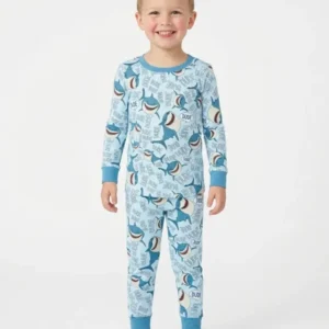 Dude Shark Bamboo Two Piece Long Sleeve Pajama Set