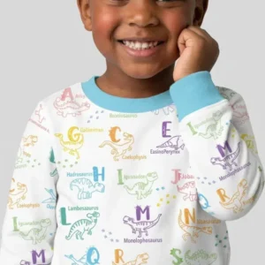 Dino Alphabet ABC Bamboo Crewneck Sweatshirt