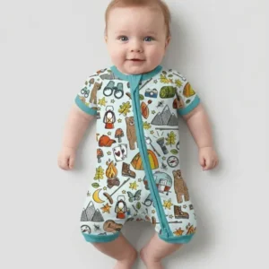 Funny Camper Family Matching Bamboo Shorty Zippy