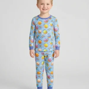 Custom Name You're A Glitter Dumpling Boy Bamboo Two Piece Long Sleeve Pajama Set