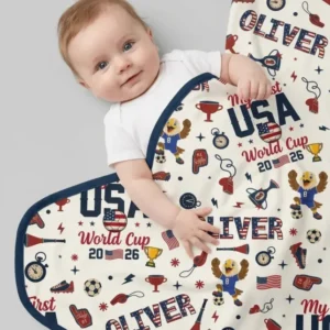 My First Soccer Cup 2026 Bamboo Blanket