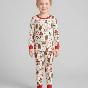 We Wish You Nothing Butt Merry Bamboo Two Piece Long Sleeve Pajama Set