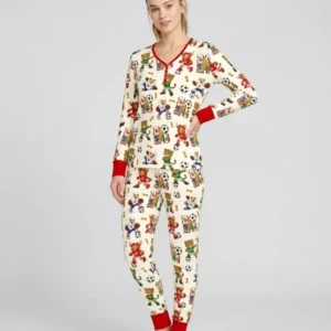 Cute Soccer Mascots USA CAN MEX Bamboo Women Pajama Set