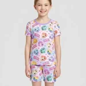 Glitter Dumpling Bamboo Two Piece Short Sleeve Shorts Pajama Set