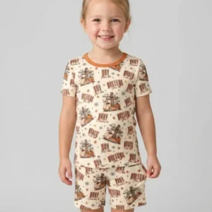 Floral Fall Give Thanks To The Lord Bamboo Two Piece Short Sleeve Shorts Pajama Set