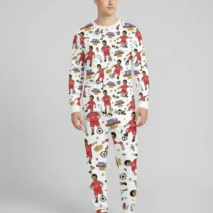 Custom Photo World Champion 2026 Family Matching Bamboo Men's Pajama Set