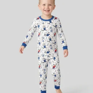 USA Soccer Goose Family Matching Bamboo Two Piece Long Sleeve Pajama Set