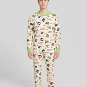 Rainbow Paws Family Matching Bamboo Men's Pajama Set