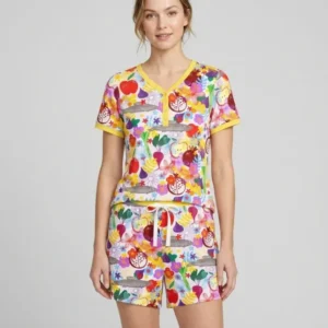 Happy Rosh Hashanah Bamboo Women Short Sleeve Short Pajama Set