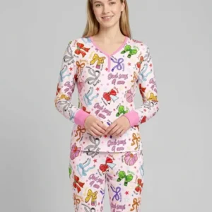 Pencil Bows God Says I Am Bamboo Women Pajama Set