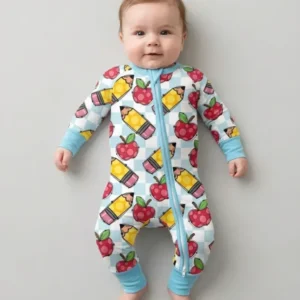 Checkered Apple Scribbles Bamboo Convertible Zippy