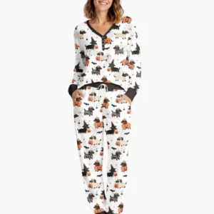 Howl-O-Weenie Dachshund Bamboo Women Pajama Set