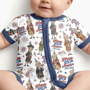 Party Like It's 1776 Family Matching Bamboo Shorty Zippy