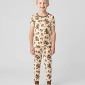 Floral Fall Give Thanks To The Lord Bamboo Two Piece Short Sleeve Pajama Set