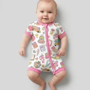 Preppy Back to School Bamboo Shorty Zippy