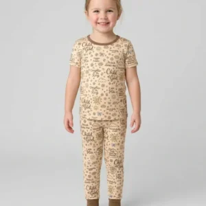 Child Of God Jesus Loves Me Bamboo Two Piece Short Sleeve Pajama Set