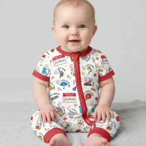 Custom Name Hello School ABCs Bamboo Shorty Zippy
