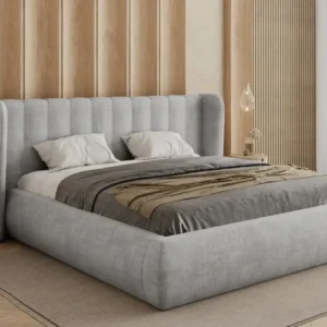 Designer Polsterbett Valentina Samt mit Stauraum