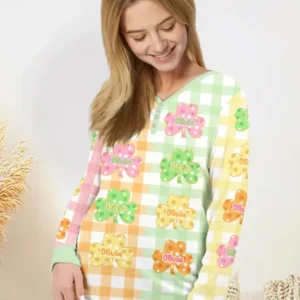 Lucky Shamrock Bamboo Women Pajama Set