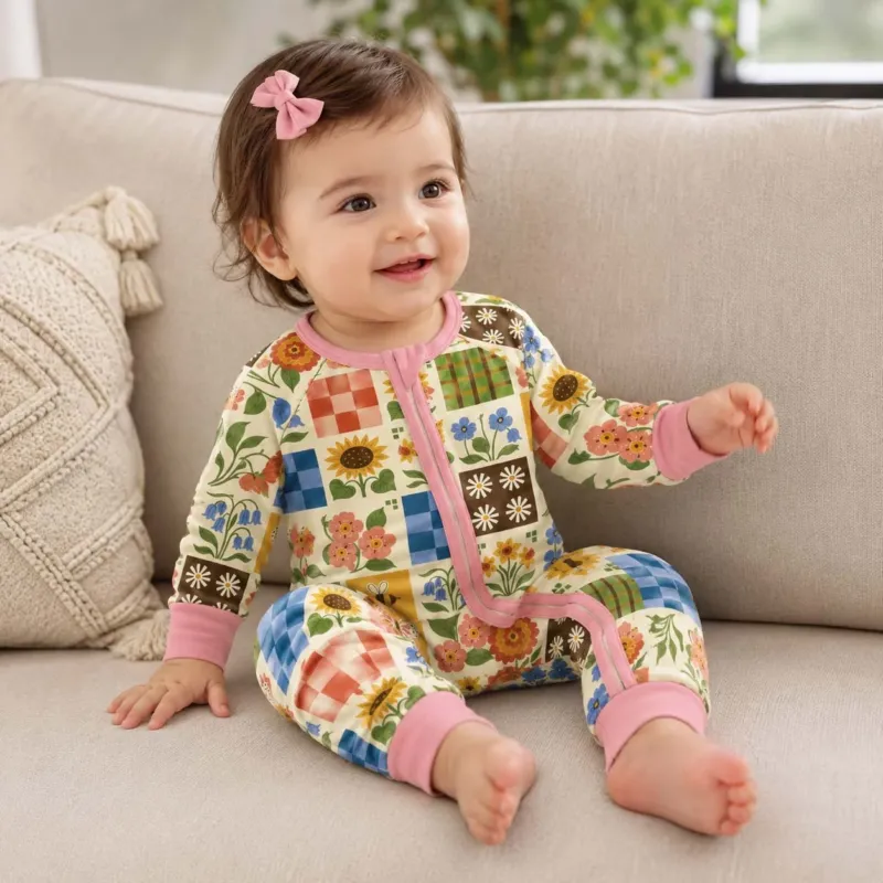 Romantic Flower Garden Bamboo Convertible Zippy