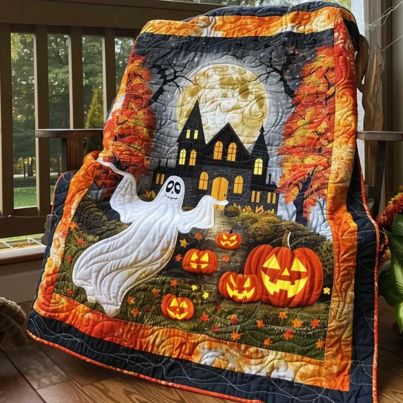 Spooky Autumn Nights Bamboo Quilt Blanket