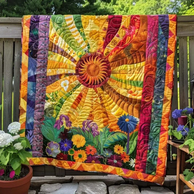 Sunny Serenity Bamboo Quilt Blanket