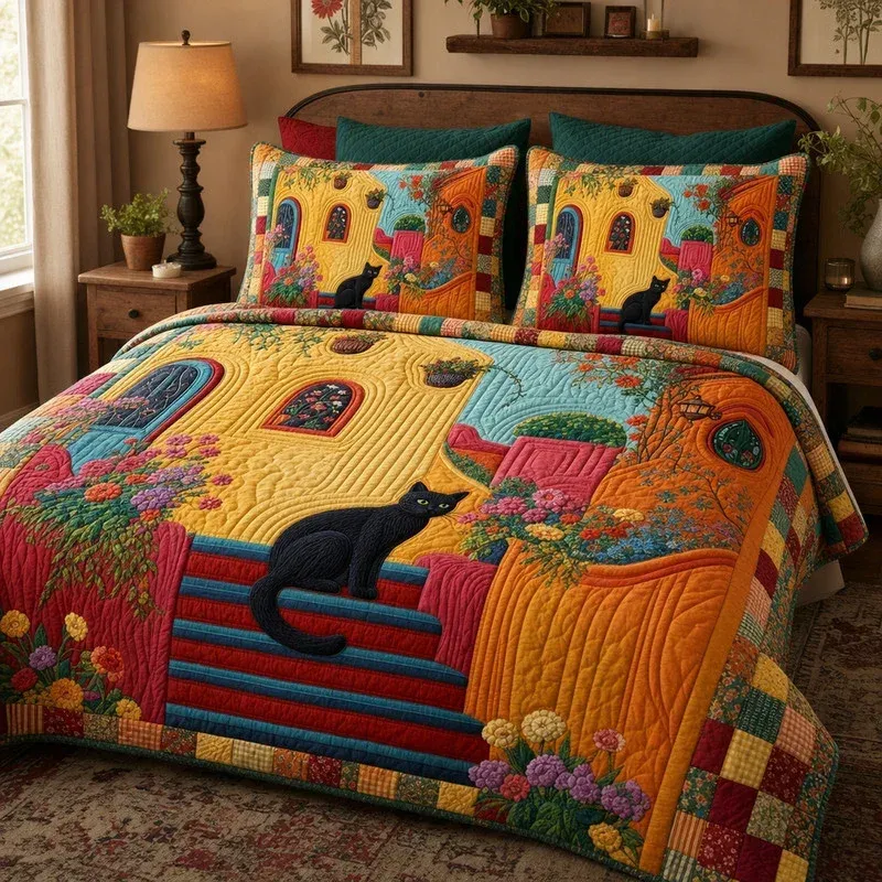 Tuscan Steps Bamboo Quilt Bedding Set