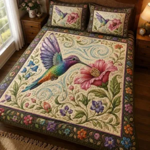 Whimsical Garden Dreams Bamboo Quilt Bedding Set