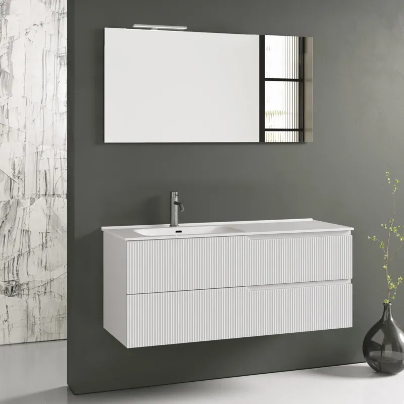 Composizione vasca SX 4 pezzi ZIP bianco opaco