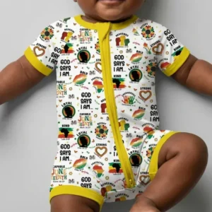 God Says I Am Juneteenth Bamboo Shorty Zippy