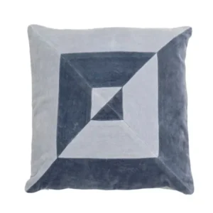 Zierkissen Skagen – Samtpatchwork in Blautönen