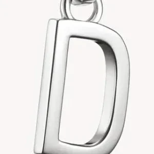 Silberfarbener Charm-Anhänger mit Buchstabe D von Thomas Sabo