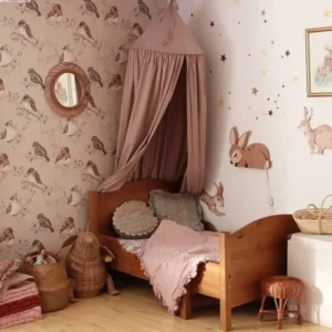 DEKORNIK - Papier Peint Pour Enfants Beige Oiseaux