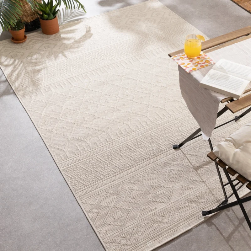 Indoor Outdoor Rug - Dunes Geo Cream