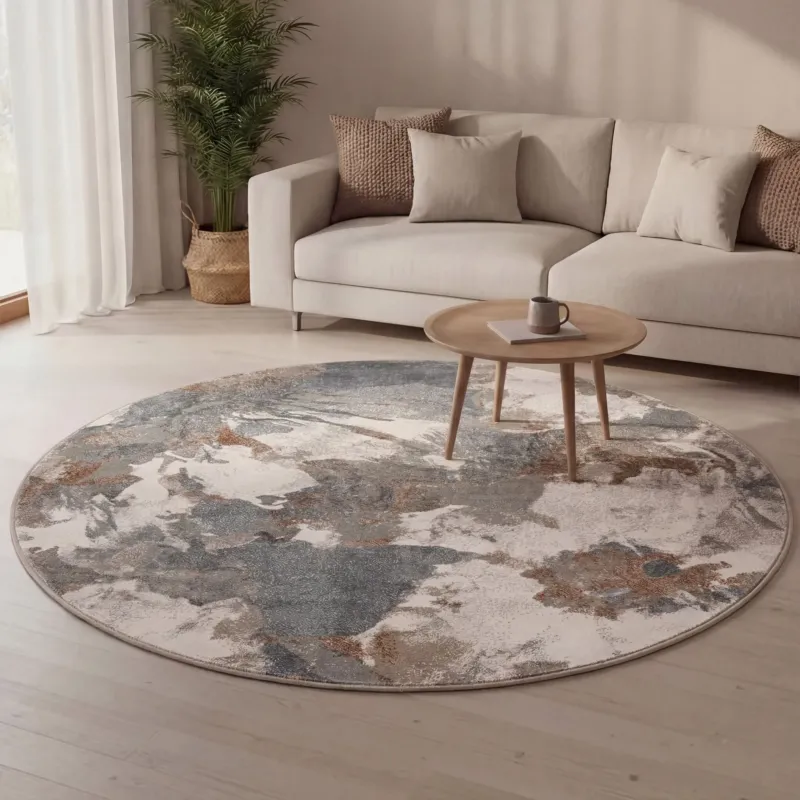 Round washable rug - Misha Flow Multicolor