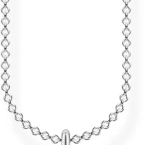 Halskette aus Sterlingsilber mit Perlenanhänger, feine Kette und Schiebeverschluss