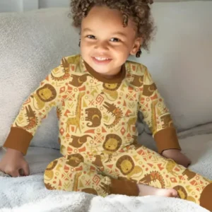 African Animals Spirit Bamboo Two Piece Long Sleeve Pajama Set