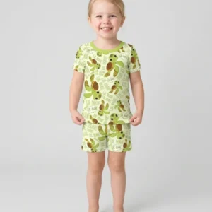 Father and Son Turtle Bamboo Two Piece Short Sleeve Shorts Pajama Set