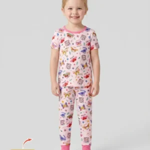 Custom Name God says I am Butterfly Bamboo Two Piece Short Sleeve Pajama Set