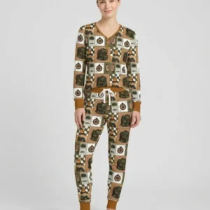 Camping Jesus Loves Me Bamboo Women Pajama Set