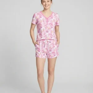 Kawaii Magical Girl Wand Bamboo Women Short Sleeve Short Pajama Set