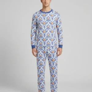 Pumpkin Toile Family Matching Bamboo Men's Pajama Set