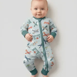 Personalized Airplane Birthday Boy Bamboo Convertible Zippy
