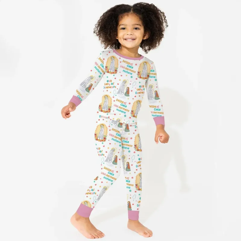 Maria Our Lady Of Guadalupe Bamboo Two Piece Long Sleeve Pajama Set