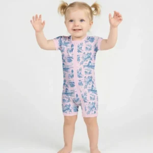Summer Toile Bamboo Shorty Zippy